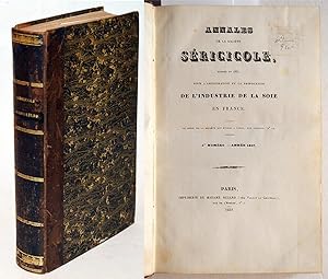 ANNALES DE LA SOCIETE SÉRICICOLE 1837 et 1838 + divers revues agricoles de 1843, 1856.a