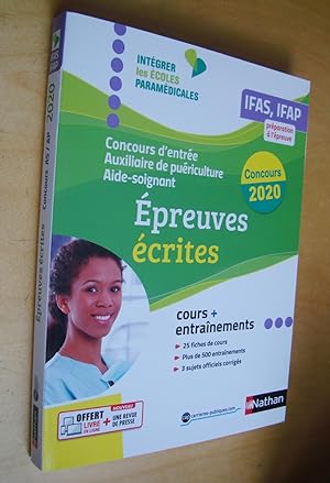 Concours d'entrée 2020-Auxiliaire puériculture Aide-soignant Epreuves écrites 2020