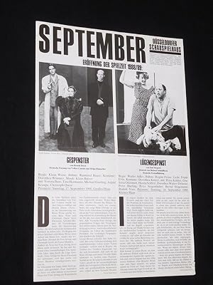 Bild des Verkufers fr Dsseldorfer Schauspielhaus, Spielzeit 1988/89, September 1988 [Theaterzeitung] zum Verkauf von Fast alles Theater! Antiquariat fr die darstellenden Knste