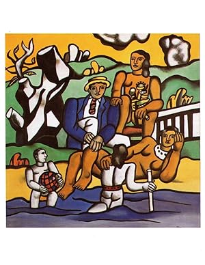 Bild des Verkufers fr Fernand Leger The Country Outing Painting Postcard zum Verkauf von Postcard Finder