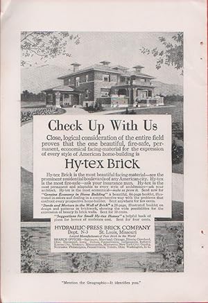 Seller image for Hydraulic-Press Brick Company. St. Louis. Pubblicit 1914 for sale by libreria biblos