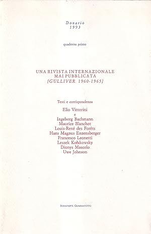 Seller image for Una Rivista Internazionale Mai Pubblicata (Gulliver 1960-1965) for sale by Il Salvalibro s.n.c. di Moscati Giovanni