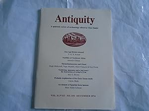 Imagen del vendedor de Antiquity:A Quarterly Review of Archaeology:Vol.XLVIII No.192 December 1974 a la venta por David Pearson