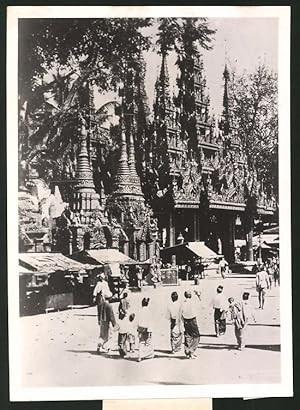 Fotografie Ansicht Rangun, bedeutende Tempelanlage 1942