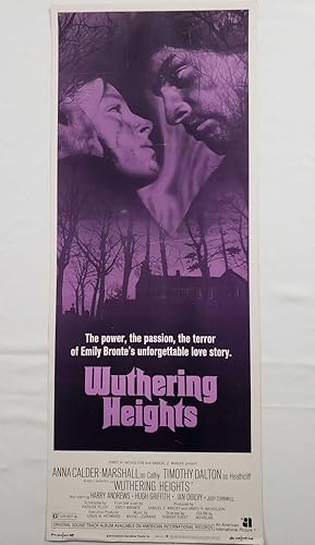 Wuthering Heights 1970 14 x 36 original insert movie poster