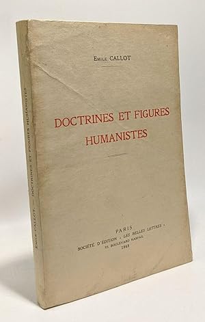 Seller image for Doctrines et figures humanistes for sale by crealivres