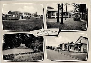 Bild des Verkufers fr Ansichtskarte / Postkarte Bnningstedt in Schleswig Holstein, Flachbau, Denkmal, Allianz, Geschft zum Verkauf von akpool GmbH