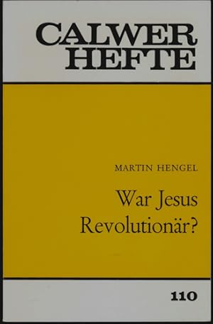 Bild des Verkufers fr War Jesus Revolutionr?. zum Verkauf von Versandantiquariat  Rainer Wlfel