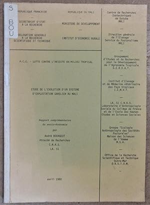 Image du vendeur pour Lutte Contre l'Aridit en Milieu Tropical : Etude de l'Evolution d'un Systme d'Exploitation Sahlien au Mali : rapport complmentaire de socio-conomie mis en vente par MAGICBOOKS