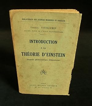 Image du vendeur pour INTRODUCTION A LA THEORIE D'EINSTEIN ( Expos philosophique lmentaire ) . mis en vente par Librairie Franck LAUNAI