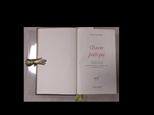Oeurvre poétique. Introduction pa rStanislas Fumet. Textes établis et annotés par Jacques Petit. ...