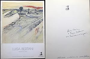 Luisa Bertani. Ricordo de milenni. Acqueforti e Disegni. Dedicated and signed by the artist.