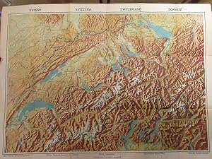 Imagen del vendedor de Schweiz / Switzerland / Suisse / Svizzera. Karte. a la venta por Das Konversations-Lexikon