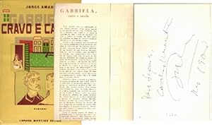 Bild des Verkufers fr Gabriela, cravo e canela. [Livro autografado em primeira edio!] zum Verkauf von La Librera, Iberoamerikan. Buchhandlung