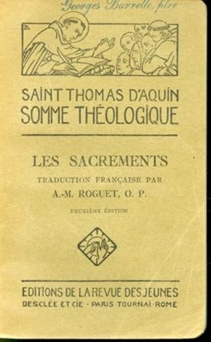 Image du vendeur pour Saint Thomas D'Aquin Somme Thologique : Les Sacrements mis en vente par Librairie Le Nord