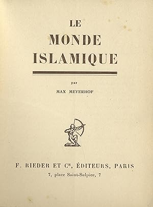 Imagen del vendedor de Le Monde Islamique. a la venta por FOLIOS LIMITED