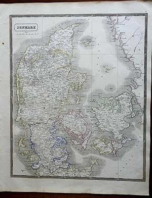 Kingdom of Denmark Jutland Fyn Copenhagen 1846 scarce map