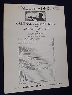 Original Compositions and Arrangements for Violin and Piano