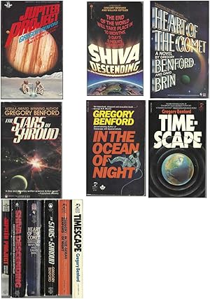 Seller image for GREGORY BENFORD" NOVELS: Jupiter Project / Shiva Descending / Heart of the Comet / The Stars in Shroud / In the Ocean of Night / Timescape for sale by John McCormick