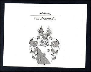 Seller image for Adeliche Von Arnstaedt " - Arnstaedt Arnstdt Arnstadt Wappen coat of arms Heraldik for sale by Antiquariat Steffen Vlkel GmbH