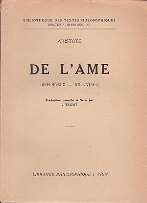 Seller image for De l'me for sale by Pare Yannick
