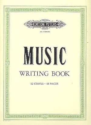 Bild des Verkufers fr Music Writing Book 12 staves 48 pages zum Verkauf von buchversandmimpf2000