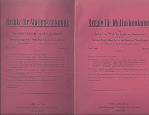 Archiv der Deutschen Malakozoologischen Gesellschaft und der Senckerbergischen Naturforschenden G...