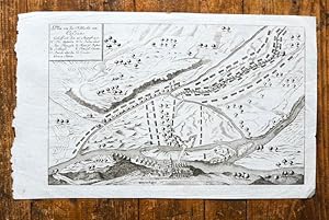 Immagine del venditore per Kupferstich: Plan von der Schlacht bei Cassano geliffert den 16 August 1705. venduto da Antiquariat Thomas Rezek