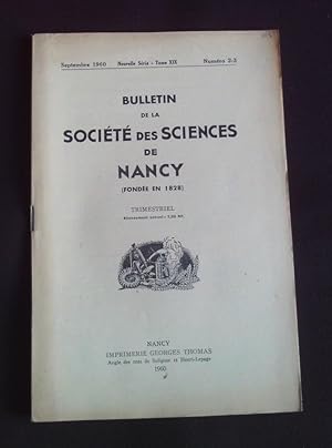 Bulletin de la société des sciences de Nancy - N°2-3 Septembre 1960