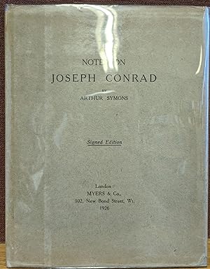Image du vendeur pour Notes on Joseph Conrad, with Some Unpublished Letters mis en vente par Moe's Books