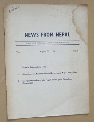 News from Nepal Vol.1 No.9, August 29 1960