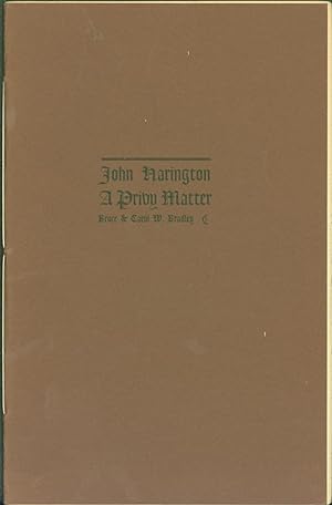 Seller image for John Harrington: A Privy Matter for sale by Eureka Books