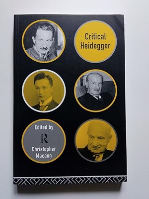 Bild des Verkufers fr Critical Heidegger zum Verkauf von Antiquariat Smock