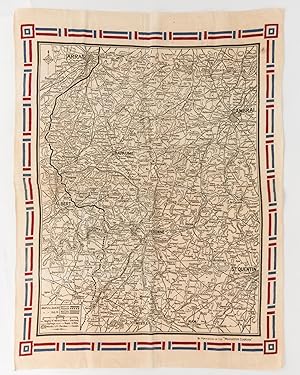 A linen map of the Western Front, showing the 'Allies' Line June 30 [and] . Oct. 19' 1916