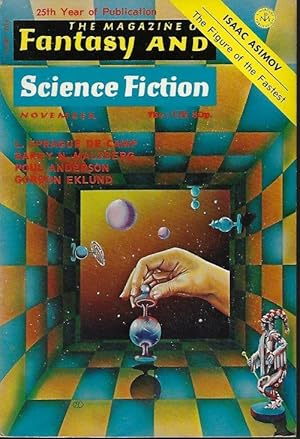 Bild des Verkufers fr The Magazine of FANTASY AND SCIENCE FICTION (F&SF): November, Nov. 1973 zum Verkauf von Books from the Crypt