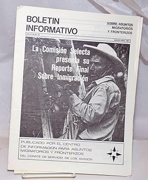 Imagen del vendedor de Boletin Informative Sobre Asuntos Migratorios y Fronterizos: No. 16, Marzo-Abril 1981 a la venta por Bolerium Books Inc.