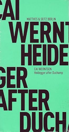 Immagine del venditore per Heidegger after Duchamp. Skizze fr eine Philosophie der Geste. venduto da Fundus-Online GbR Borkert Schwarz Zerfa