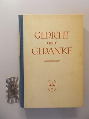 Image du vendeur pour Gedicht und Gedanke. Auslegung deutscher Gedichte. mis en vente par Druckwaren Antiquariat