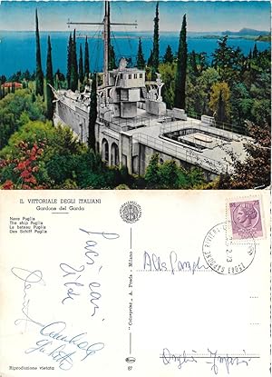 Seller image for Il Vittoriale degli Italiani (BS). Nave Puglia. Viaggiata 1973 for sale by libreria biblos