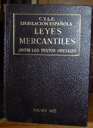 Imagen del vendedor de LEGISLACION ESPAOLA. LEYES MERCANTILES a la venta por Fbula Libros (Librera Jimnez-Bravo)