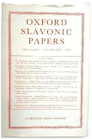 Imagen del vendedor de Oxford Slavonic Papers, New Series, Volume XIX a la venta por PsychoBabel & Skoob Books