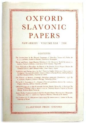Seller image for Oxford Slavonic Papers, New Series, Volume XXI for sale by PsychoBabel & Skoob Books