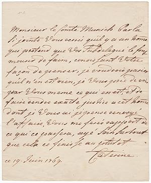 Scarce autograph letter signed regarding allegations