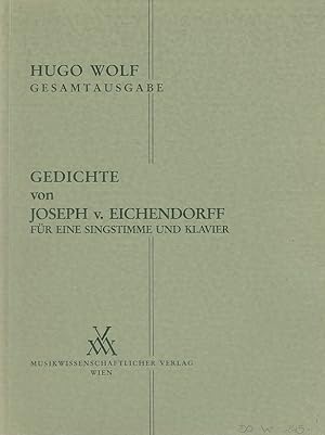 Sämtliche Werke : kritische Gesamtausgabe : 2 : Gedichte von Joseph v. Eichendorff für eine Sings...