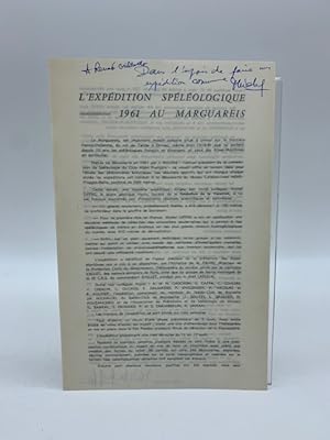 Bild des Verkufers fr L'expedition speleologique 1961 au Marguareis zum Verkauf von Coenobium Libreria antiquaria