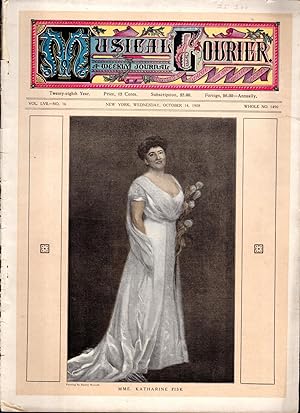 Seller image for Musical Courier; Volume LVII, No. 16: October 14, 1908 (Whole Number 1490) for sale by Dorley House Books, Inc.