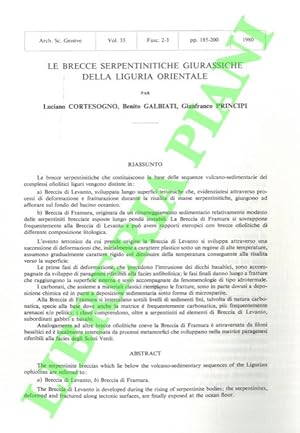 Le brecce serpentiniche giurassiche della Liguria orientale.