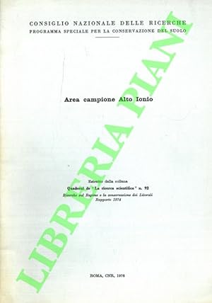Area ampione Alto Ionio. Ricerche sul Regime e la conservazione dei Litorali. Rapporto 1974.