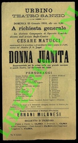 "Donna Juanita" di Suppè. Compagnia Operette Comiche diretta da Cesare Matucci.