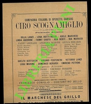 "Il marchese del Grillo" - "Rip" - "Clara di Belleville" - "La gran via" - "Il 9 Comandamento".